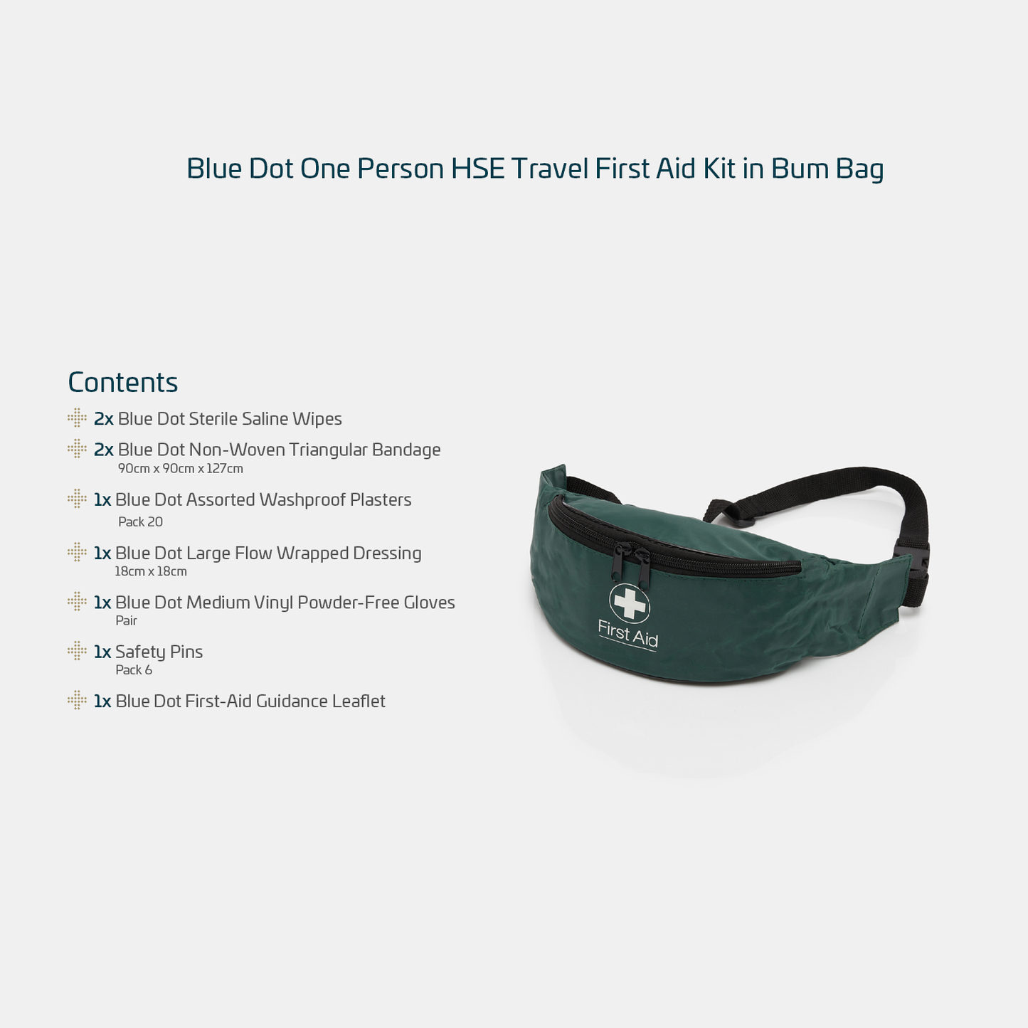 Blue Dot One Person HSE Travel First Aid Kit