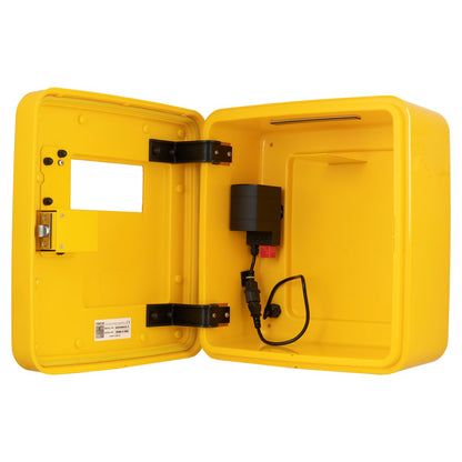 Defibstore 4000 Outdoor Defibrillator Cabinet Locked Yellow