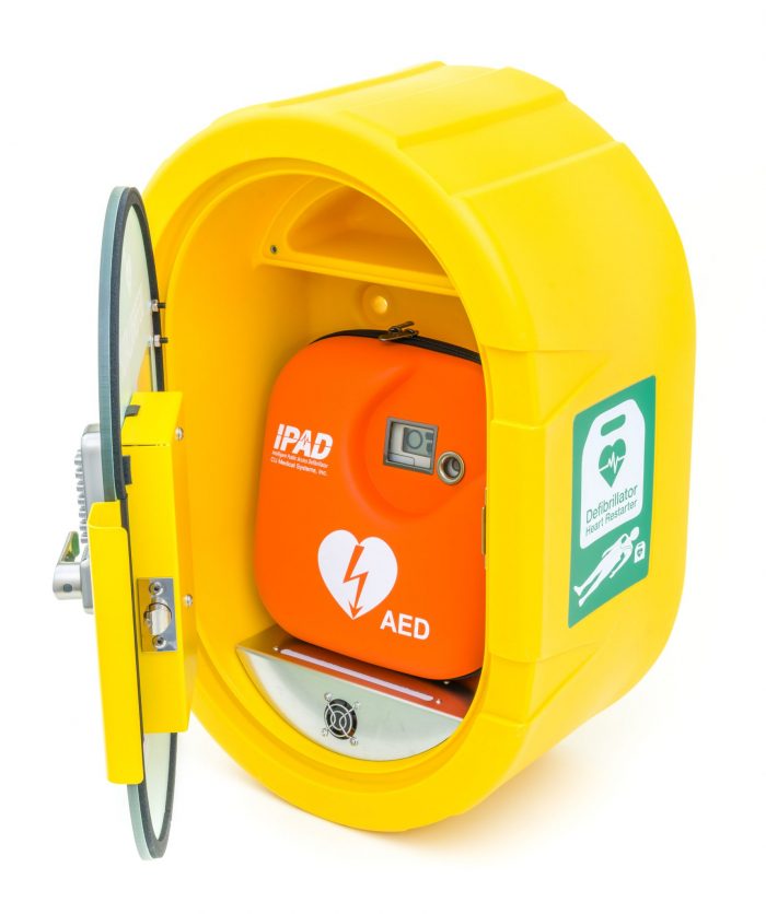 DefibSafe 2 Locked AED Heated Defibrillator & Bleed Kit Cabinet