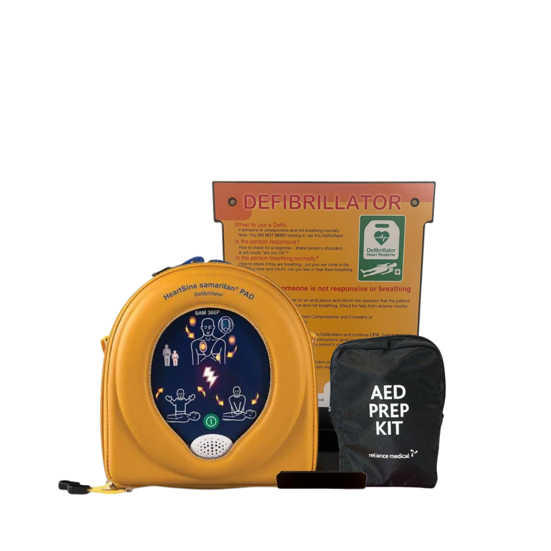 HeartSine Samaritan 360P Fully-Auto Defibrillator & Wall Hanger Package