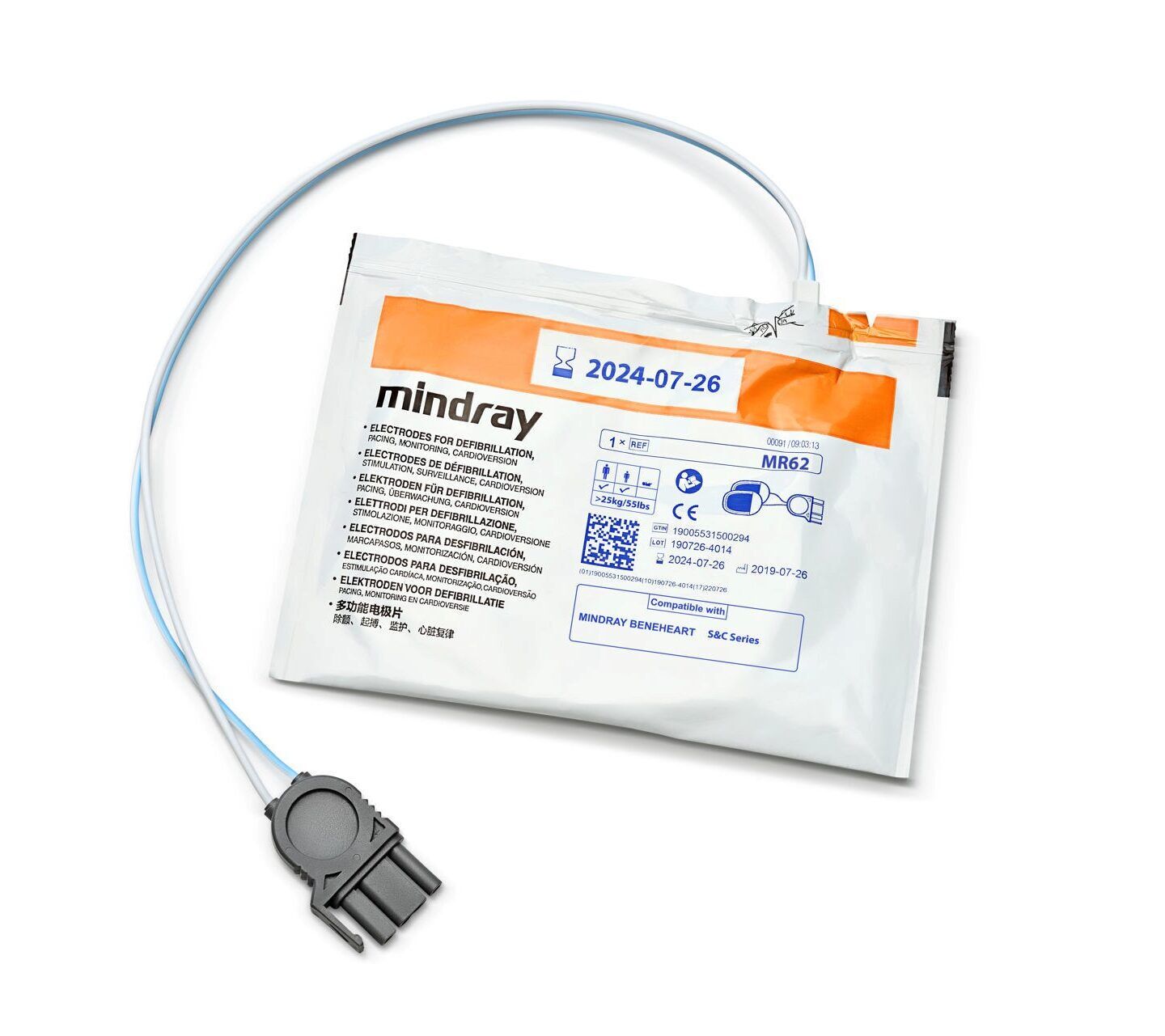 Mindray MR62 AED BeneHeart Adult/Child C1A C2 AED Defibrillator Pads