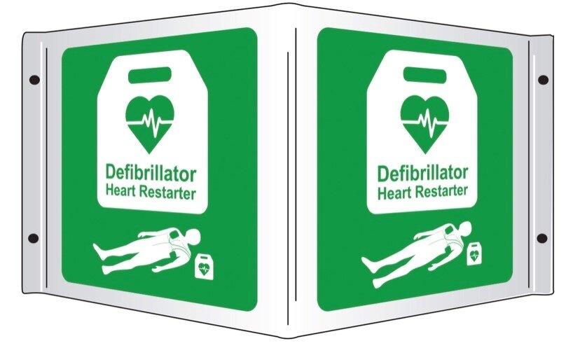 Heartsine 350P Semi Automatic Defibrillator & Indoor Arky Unlocked Alarmed Cabinet Bundle