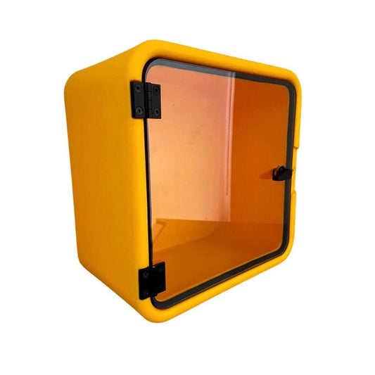 Incaddy Indoor Defibrillator Cabinet Yellow Unlocked Internal